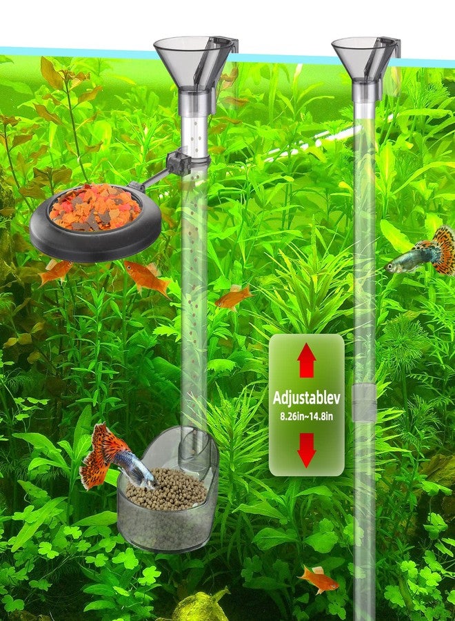 UPETTOOLS Shrimp Feeding Dish Set, Aquarium Fish Feeder Tube Kit Clear Durable Shrimp Feeding Tube with Feeding Ring, Cleaning Brush for Fish Tank - Image 2